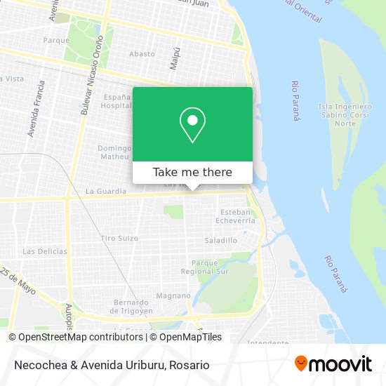 Necochea & Avenida Uriburu map