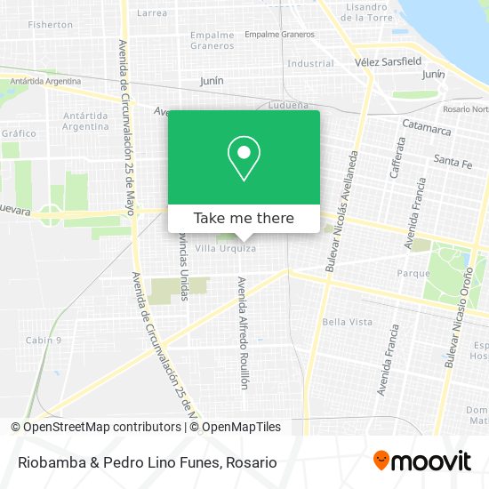 Riobamba & Pedro Lino Funes map