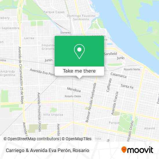 Carriego & Avenida Eva Perón map