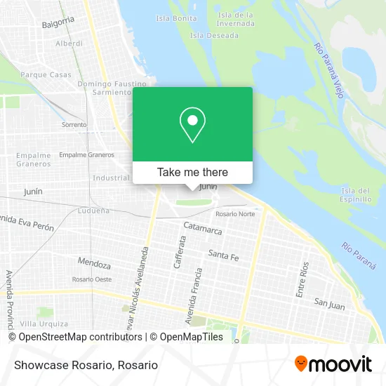Mapa de Showcase Rosario