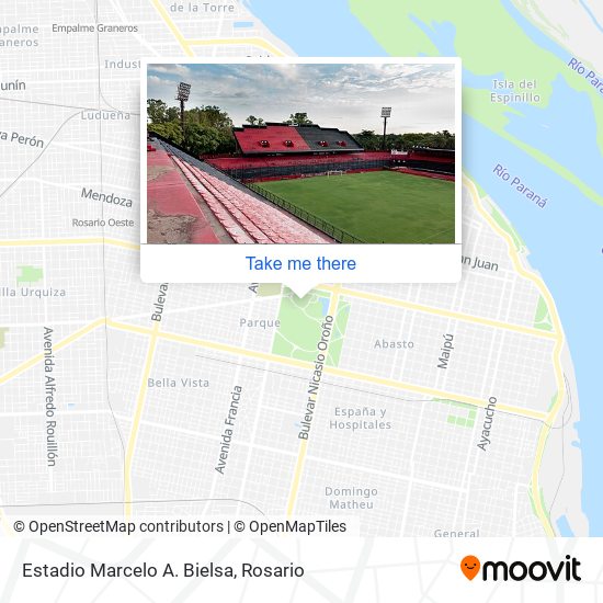 Estadio Marcelo A. Bielsa map