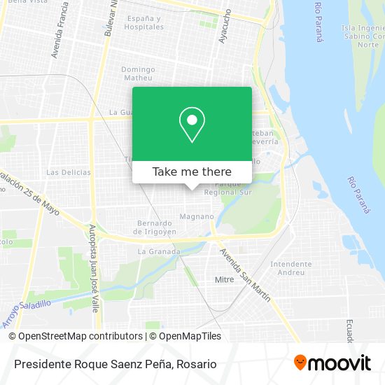 Mapa de Presidente Roque Saenz Peña
