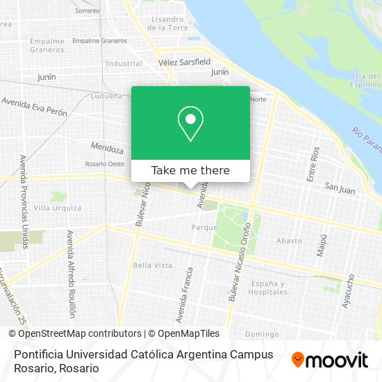 Pontificia Universidad Católica Argentina Campus Rosario map