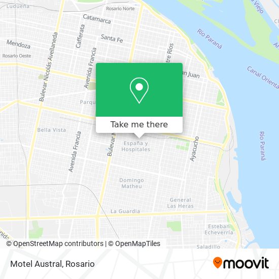 Motel Austral map