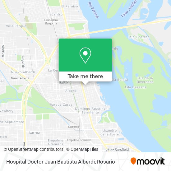 Mapa de Hospital Doctor Juan Bautista Alberdi