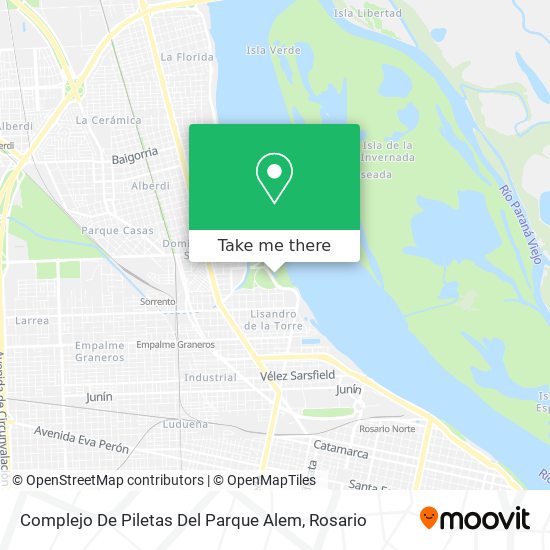 Complejo De Piletas Del Parque Alem map
