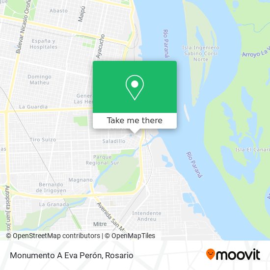 Mapa de Monumento A Eva Perón