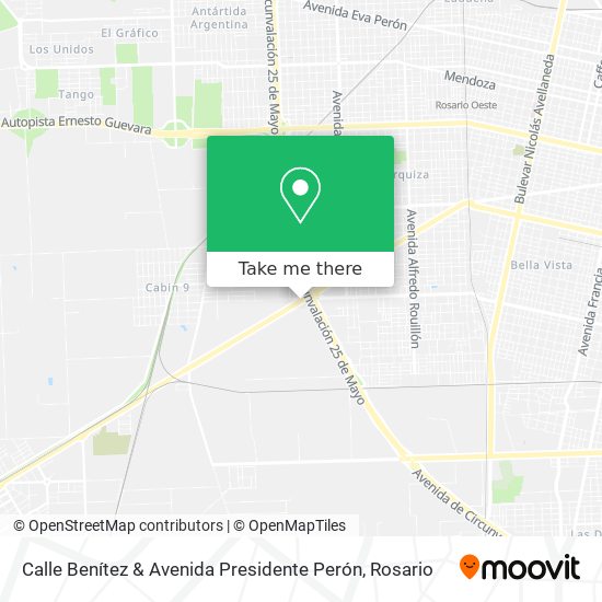Calle Benítez & Avenida Presidente Perón map