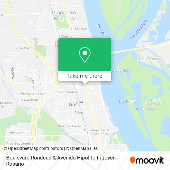 Boulevard Rondeau & Avenida Hipólito Irigoyen map