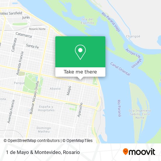 1 de Mayo & Montevideo map