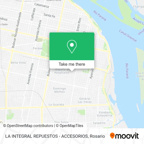 Mapa de LA INTEGRAL REPUESTOS - ACCESORIOS