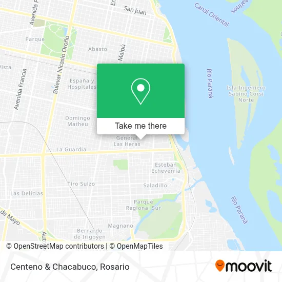 Centeno & Chacabuco map