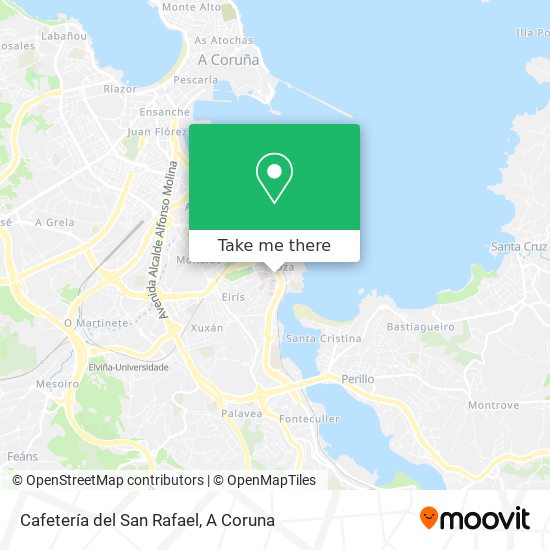 How to get to Cafetería del San Rafael in A Coruña by Bus or Train?