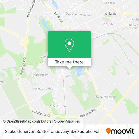 Székesfehérvári Sóstó Tanösvény map