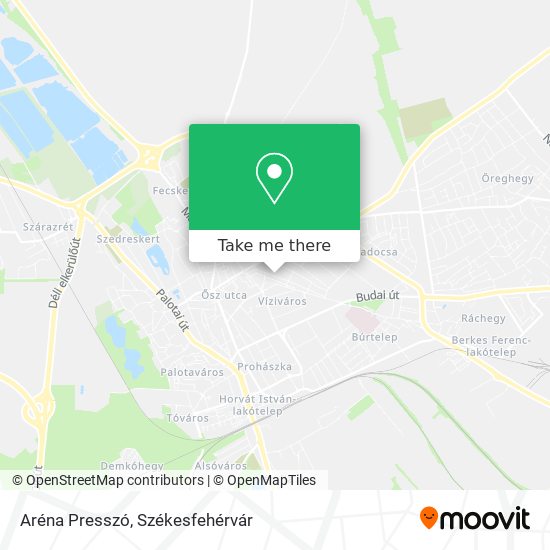 Aréna Presszó map
