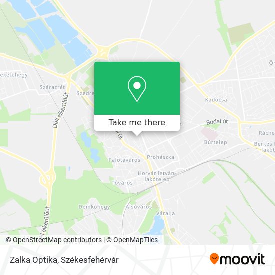 Zalka Optika map