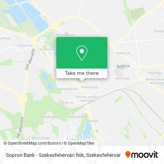 Sopron Bank - Székesfehérvári fiók map
