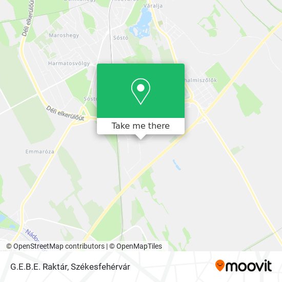 G.E.B.E. Raktár map