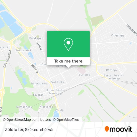 Zöldfa tér map