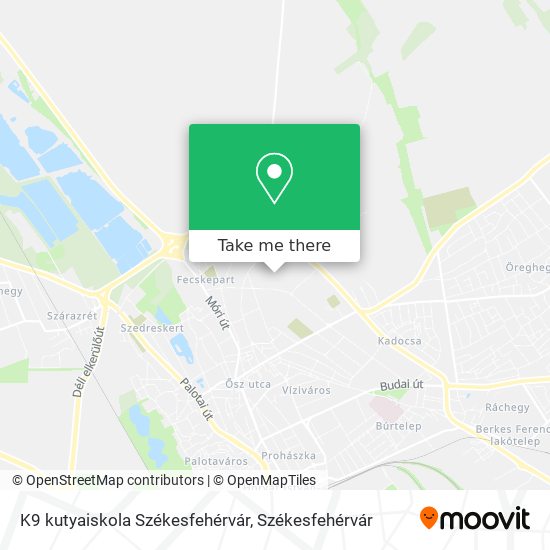 K9 kutyaiskola Székesfehérvár map