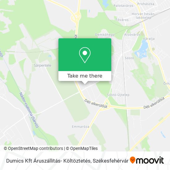 Dumics Kft Áruszállítás- Költöztetés map