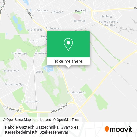 Pakole Gáztech Gáztechnikai Gyártó és Kereskedelmi Kft map