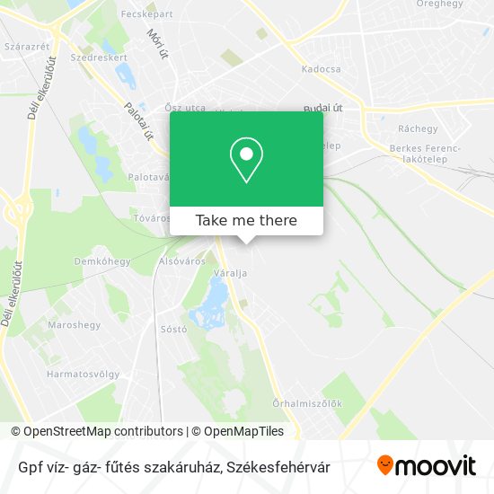 Gpf víz- gáz- fűtés szakáruház map