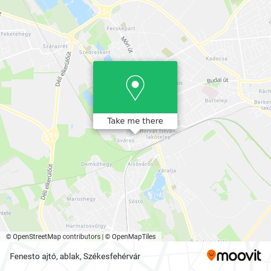 Fenesto ajtó, ablak map