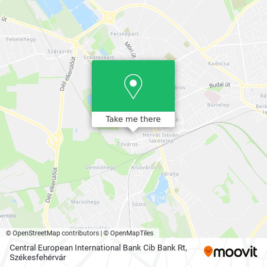 Central European International Bank Cib Bank Rt map