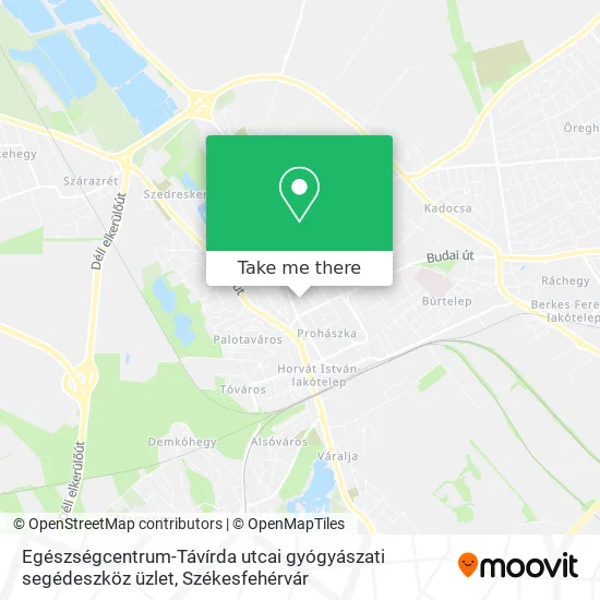 Egészségcentrum-Távírda utcai gyógyászati segédeszköz üzlet map