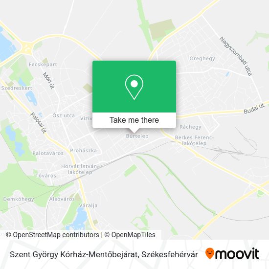 Szent György Kórház-Mentőbejárat map