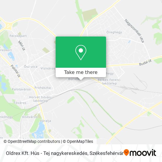 Oldrex Kft. Hús - Tej nagykereskedés map