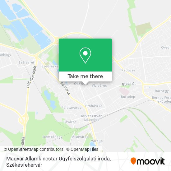 Magyar Államkincstár Ügyfélszolgálati iroda map