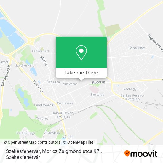 Szekesfehervar, Moricz Zsigmond utca 97. map