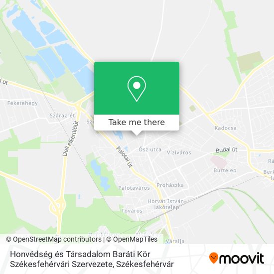 Honvédség és Társadalom Baráti Kör Székesfehérvári Szervezete map