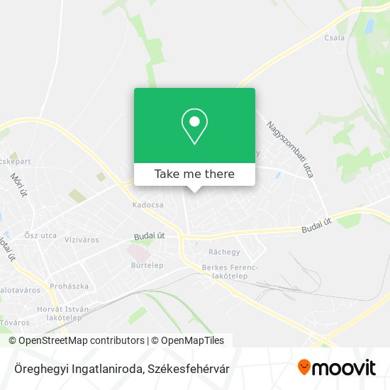 Öreghegyi Ingatlaniroda map