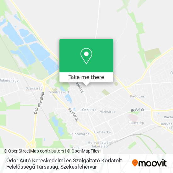 Ódor Autó Kereskedelmi és Szolgáltató Korlátolt Felelősségű Társaság map