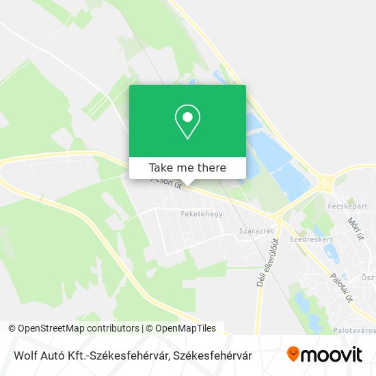 Wolf Autó Kft.-Székesfehérvár map