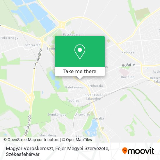 Magyar Vöröskereszt, Fejér Megyei Szervezete map