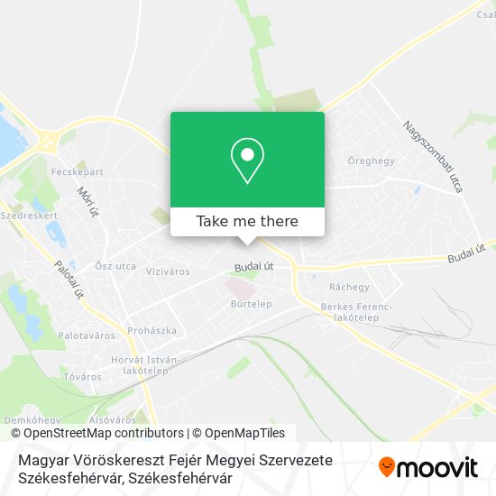 Magyar Vöröskereszt Fejér Megyei Szervezete Székesfehérvár map