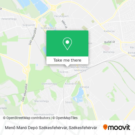 Menő Manó Depó Székesfehérvár map