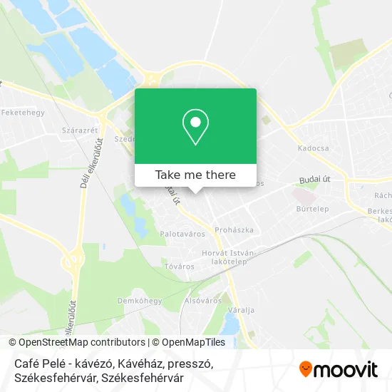 Café Pelé - kávézó, Kávéház, presszó, Székesfehérvár map