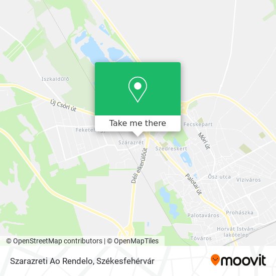 Szarazreti Ao Rendelo map