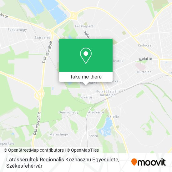 Látássérültek Regionális Közhasznú Egyesülete map