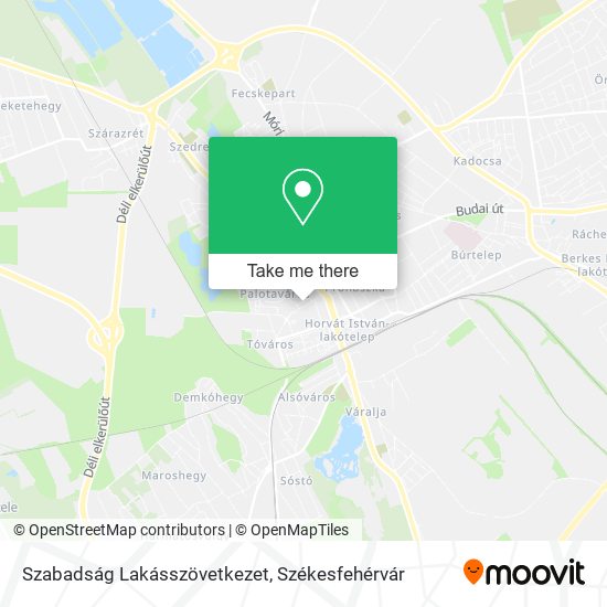Szabadság Lakásszövetkezet map