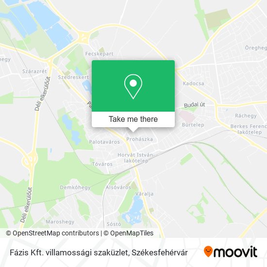 Fázis Kft. villamossági szaküzlet map