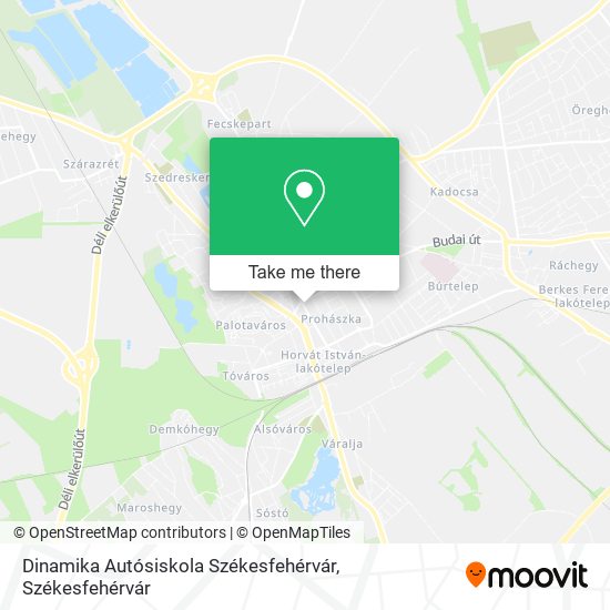 Dinamika Autósiskola Székesfehérvár map