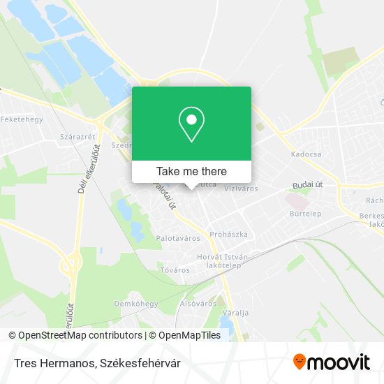 Tres Hermanos map