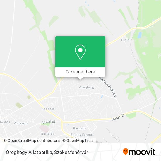 Oreghegy Allatpatika map