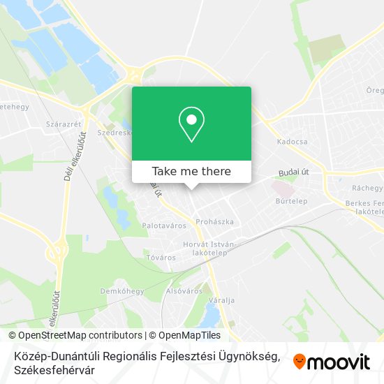 Közép-Dunántúli Regionális Fejlesztési Ügynökség map